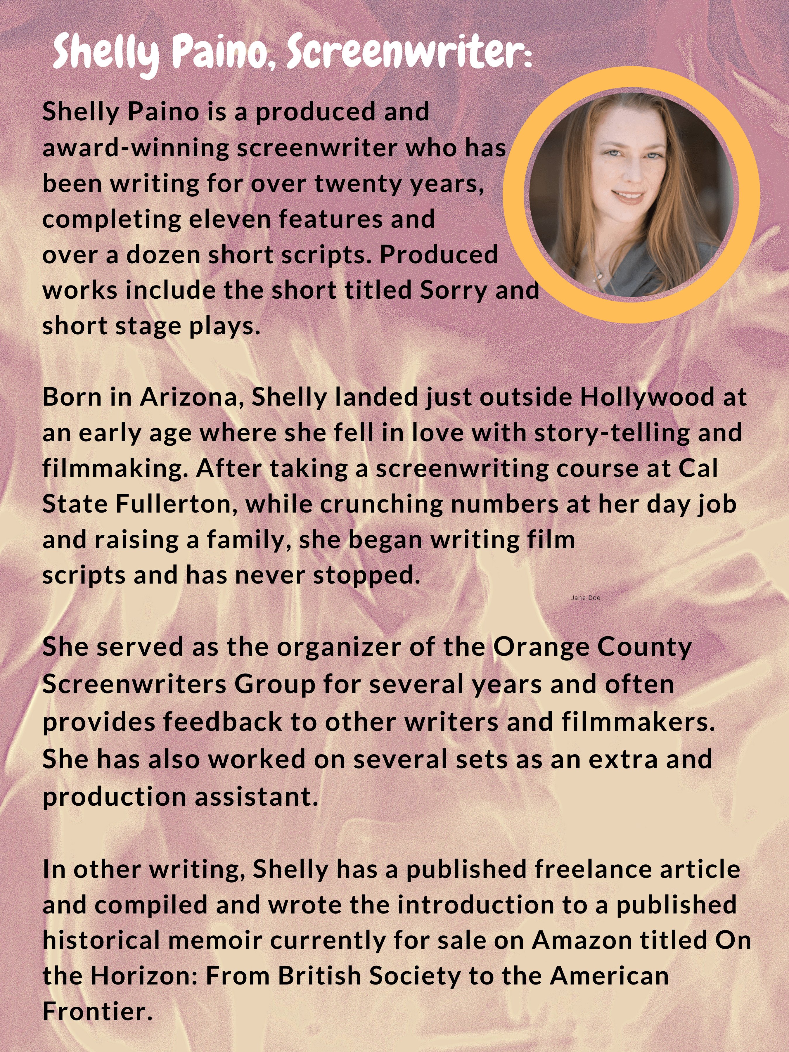 Shelly scriptwriter bio 14